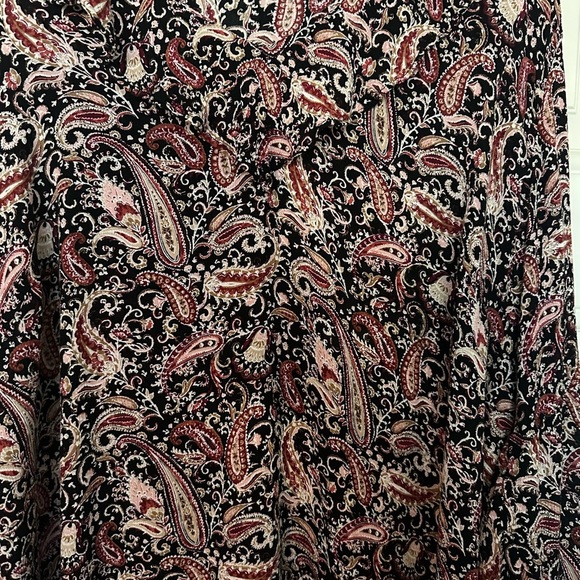 J Jill Paisley Boho Lightweight Rayon Long Sleeve Blouse Top Women's XL - Picture 4 of 8